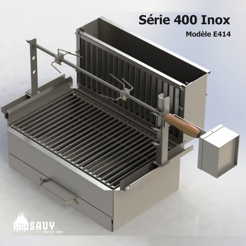 Barbecue Savy Série 400 Inox + Tournebroche E414 - Liotec