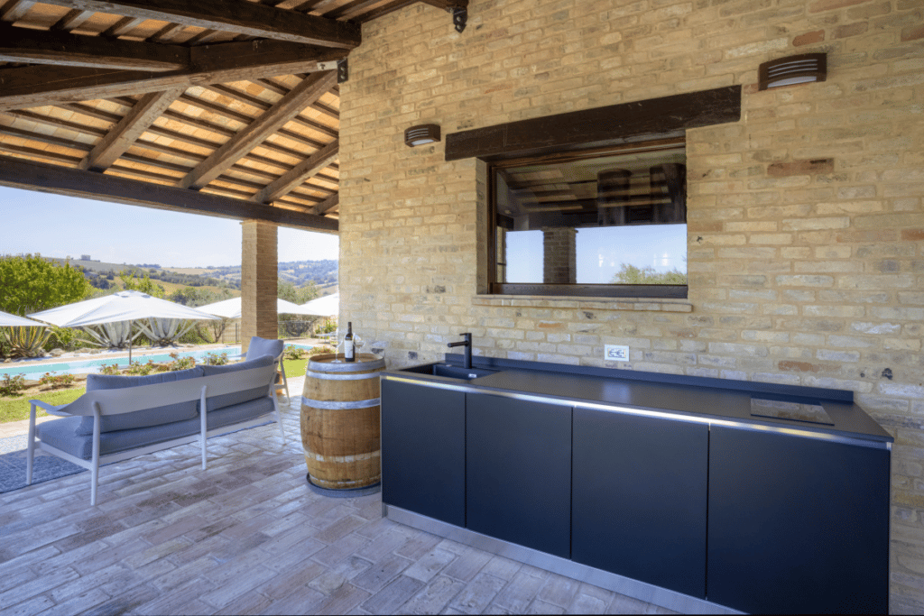 acier laqué mat gaufrée noir ofoutdoorkitchens